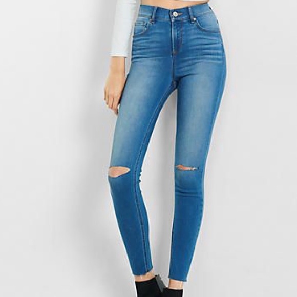 jean leggings with holes